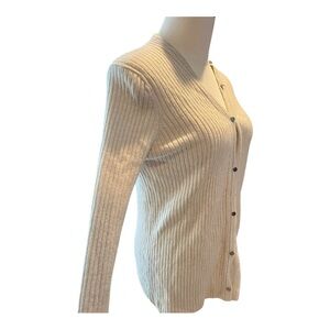 Lafayette 148 New York Cashmere Sweater Button Up Size XS Cardigan